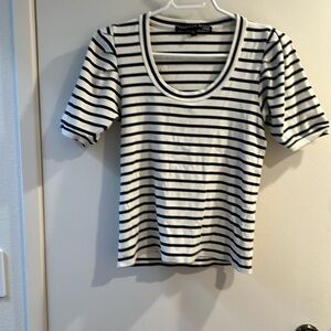 Veronica Beard striped scoop t-shirt- size small